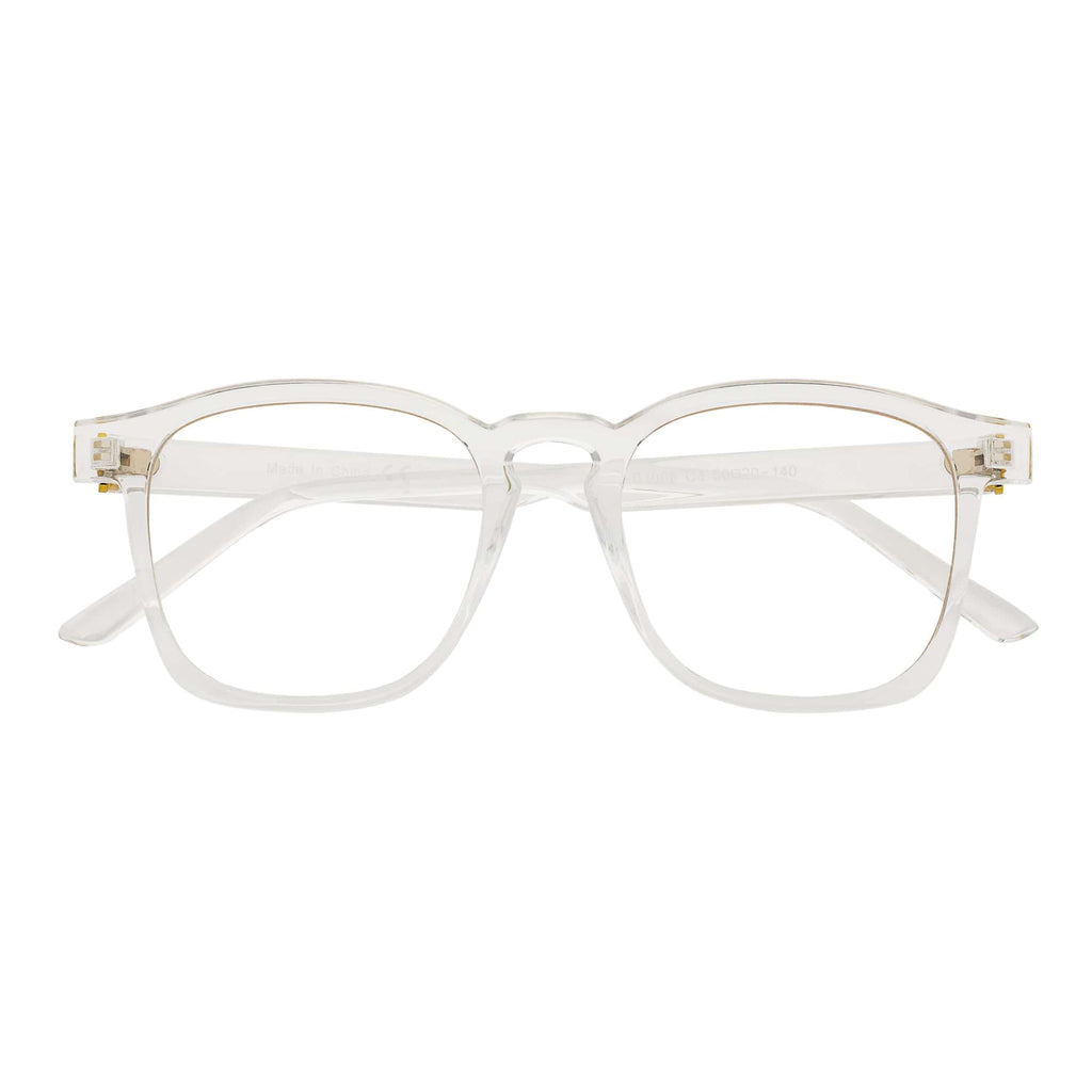 DENMARK - Square Horn Rimmed Blue Light Glasses Clear Clear Lens