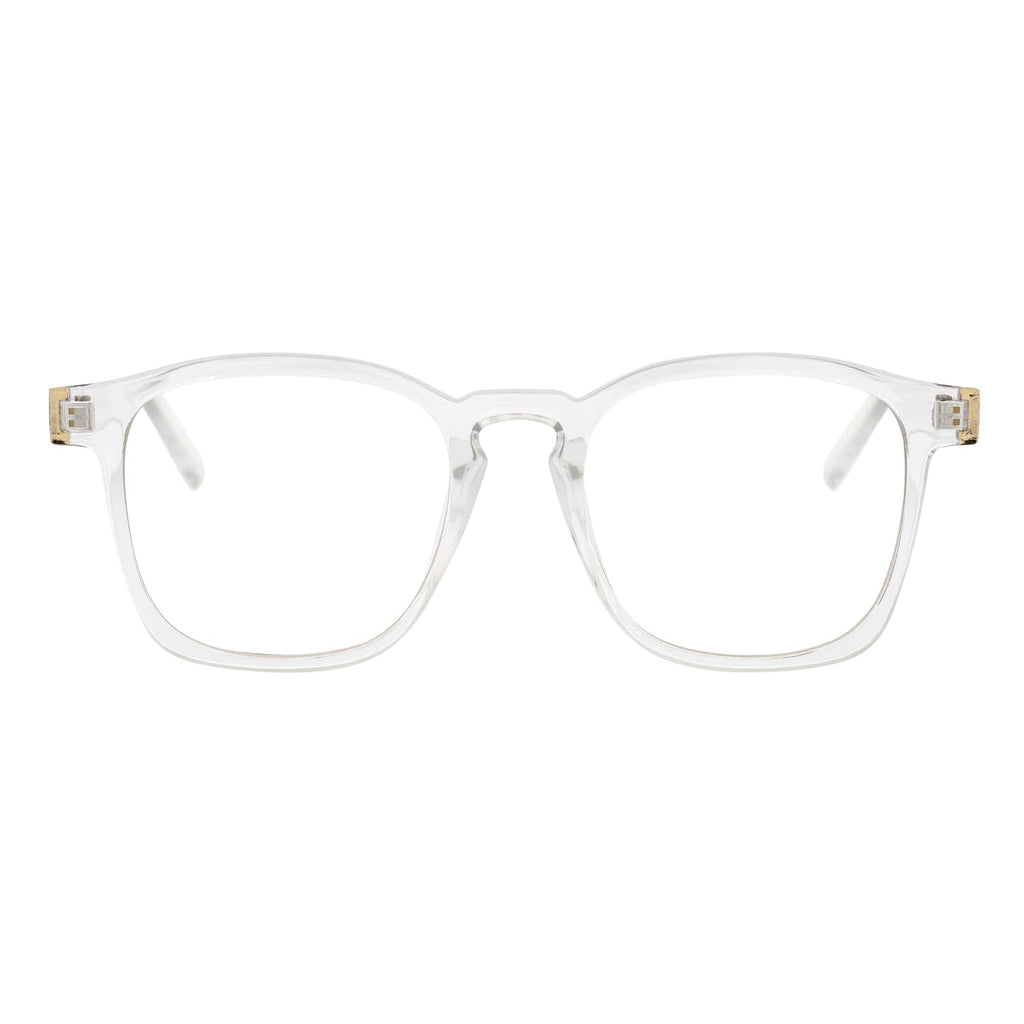 DENMARK - Square Horn Rimmed Blue Light Glasses Clear Clear Lens